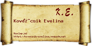 Kovácsik Evelina névjegykártya